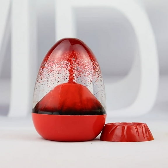 Creative Eggshell Shape Volcano Eruption Design Timer Craft Ornament Relax Home Office Desktop Car Small Commemorative Gift