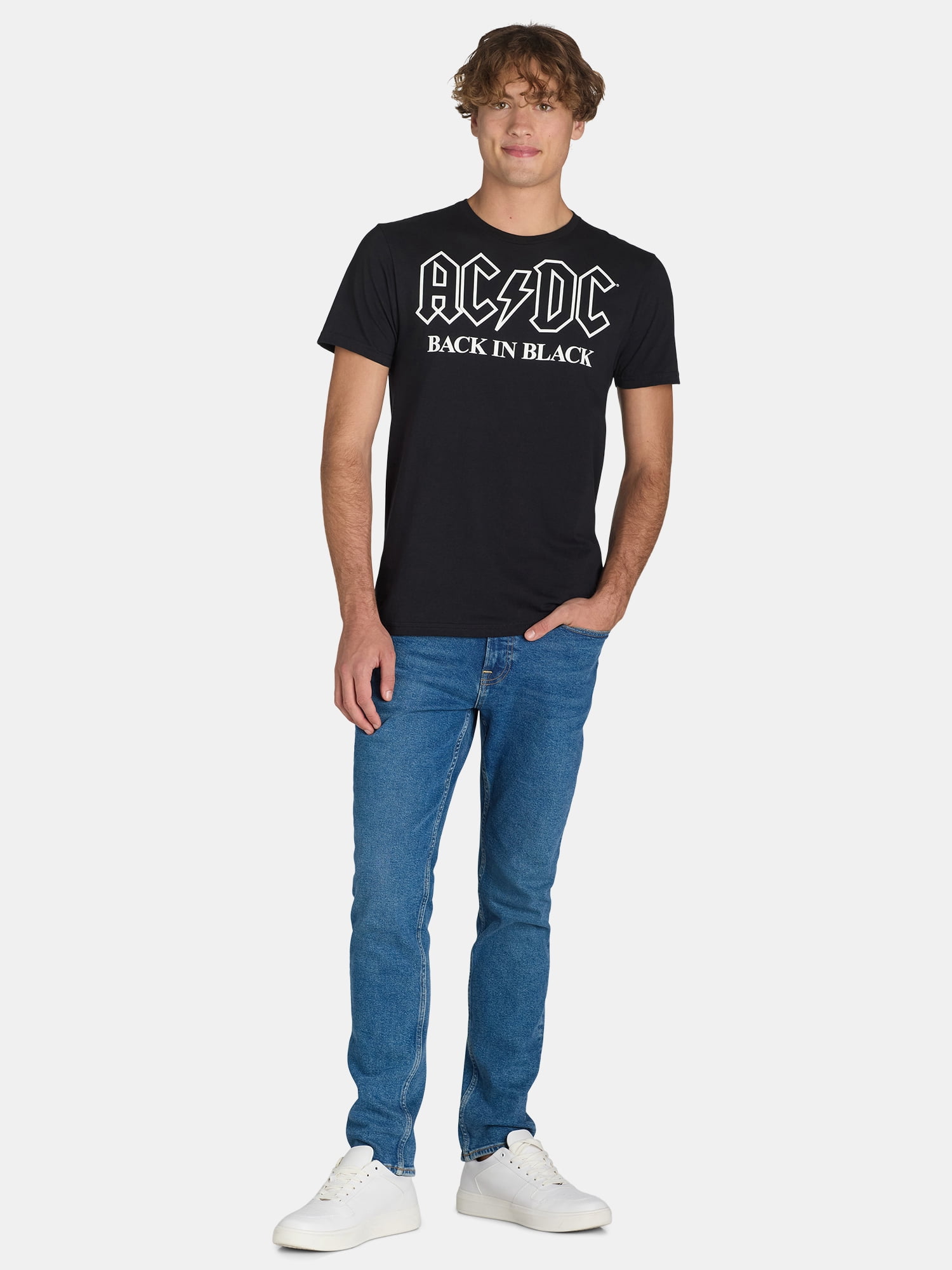 AC/DC Men’s & Big Men's Back in Black Graphic Tee Shirt, Sizes S-3XL