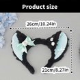 thumbnail image 3 of Lovely Cats Ear Hairband Halloween Cosplay Headpiece Fashionable Women Hairband for Halloween and Festivals white powder, 3 of 4