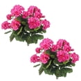 thumbnail image 2 of 2 Uds. Arbusto Geranio Artificial 12 6 Pulgadas Flores Imitación No Tejidas (rosa) Rojo, 2 of 4