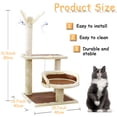 thumbnail image 2 of GreenJoy Cat Tree for Indoor Cats, 31.7'' Climbing Activity Tower with Scratching Posts, Hanging Mouce Ball and Bed, Cats Play Scratch, 2 of 7