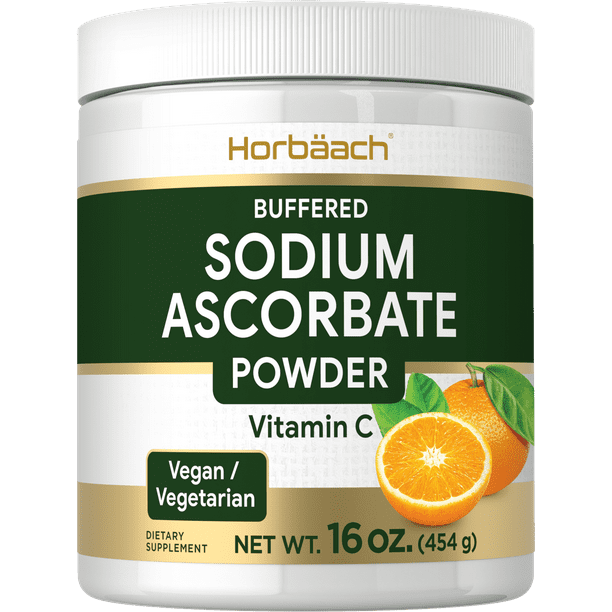 Sodium Ascorbate Vitamin C Powder 16oz Vegetarian, NonGMO, Gluten