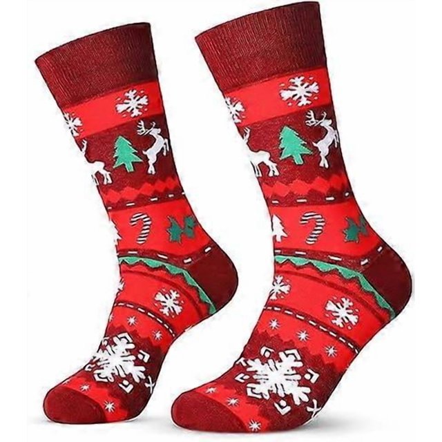 SATINIOR Men Holiday Socks Colorful Unisex Xmas Socks Stylish Patterned Sock Men Festive Present Socks