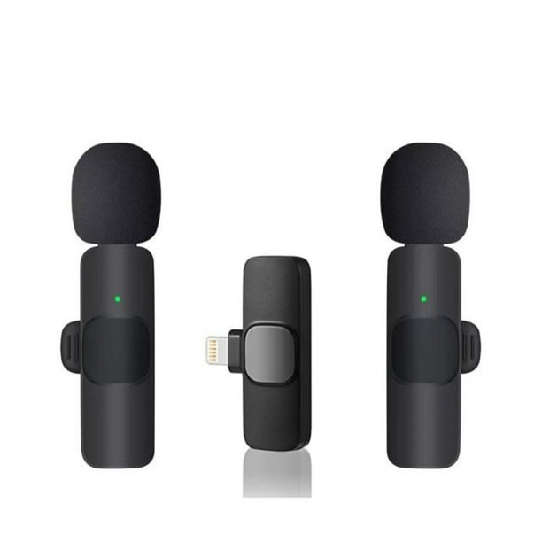 Micrófono de solapa inalámbrico Plug-Play ULTREND (con conector Lightning para iPhone/iPad) 2 micrófonos
