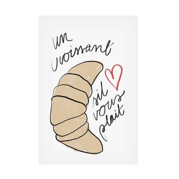 Trademark Fine Art Athene Fritsch Un Croissant Canvas Wall Art