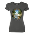 thumbnail image 2 of Wild Bobby, Enjoy Life Vintage Beach Surf Sailboat, Pop Culture, Women Slim Fit Junior Tee, Dark Grey, X-Large, 2 of 4