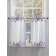 thumbnail image 5 of Spring Flowers Bathroom Window Curtain, Botanical Purple Floral Leaaves Gradient Light Filtering Coffee Kitchen Curtains, Bedroom Living Room Curtains 2 Panel 84"x45", 5 of 6