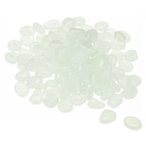Unique Bargains 100Pack Glow Rocks 8-11mm Glow Pebbles Luminous Stones Decor DIY White