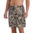 thumbnail image 2 of KLL Leopard And Zebra1 Men's Casual Summer Beach Shorts Hawaiian Shorts with Pockets-XX-Large, 2 of 5