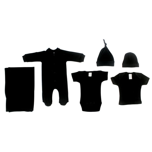 Bambini Black 6 Piece Layette Set