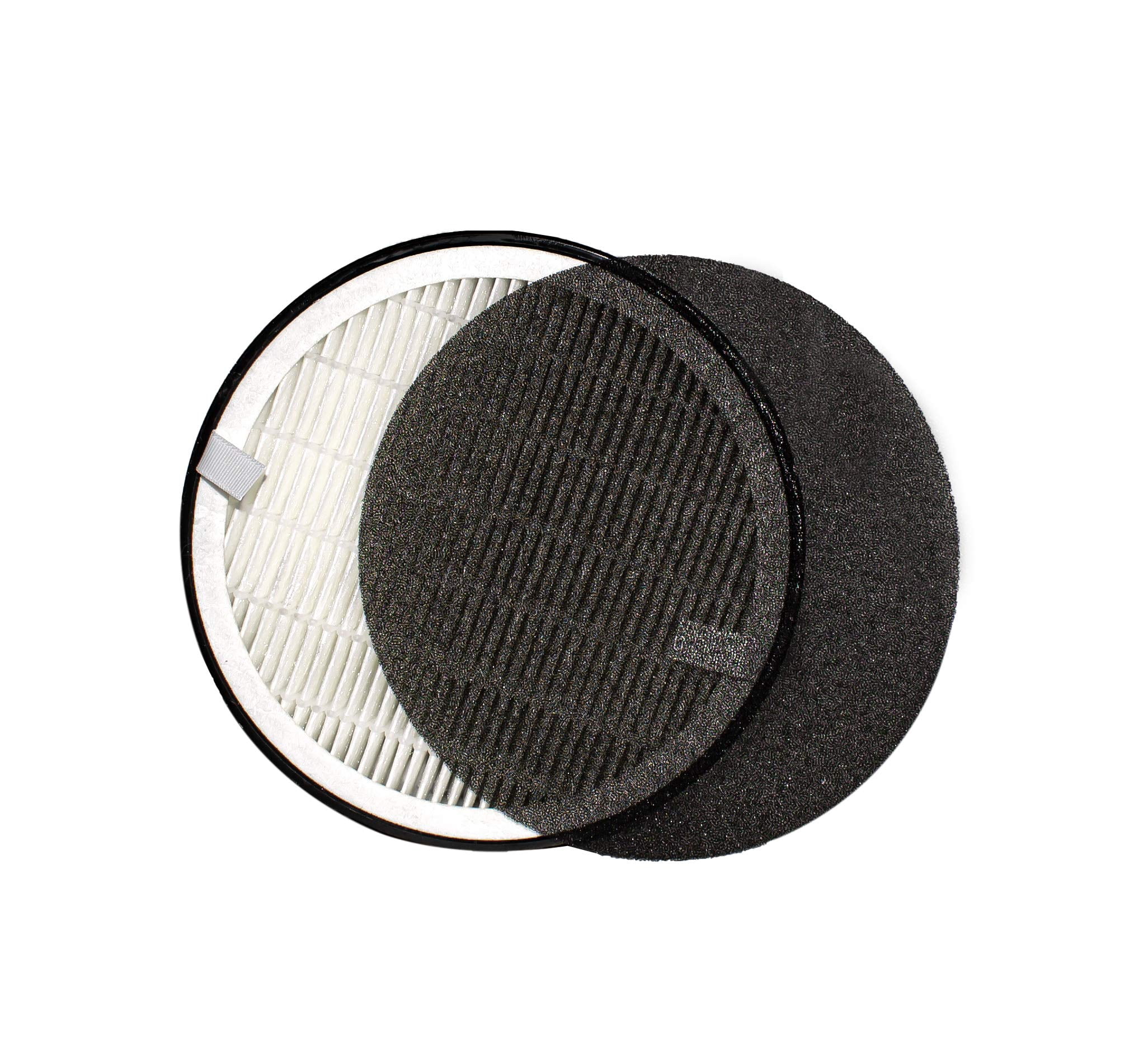LifeSupplyUSA 2-in-1 True HEPA Air Cleaner Replacement Filter + Activated Carbon Charcoal Compatible with Levoit LV-H132, LV-H132-RF and Geniani Odor Eliminator, Part G-2000-FL Air Purifiers (3-Pack)
