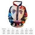 thumbnail image 2 of Demon Slayer Unisex Adult Hoodie Casual Hooded Sweatshirt Pullover Novelty 3D Printed Sweater Jacket 3XL, 2 of 8