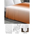thumbnail image 6 of Orange White Ombre Full Size Flat Sheet, Wrinkleproof & Fadeproof Cooling Flat Bed Sheet Only, Farmhouse Country Minimalist Art Breathable Soft Bedding Top Sheets 81 x 96 Inches, 6 of 8