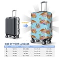 thumbnail image 6 of Xecao Turtles And Corals print Elastic Luggage Cover, with double-sided print , is perfect for travel, business, and daily use (NOT included luggage!), 6 of 9