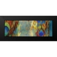 thumbnail image 2 of PI Studio 24x11 Black Modern Framed Museum Art Print Titled - Peacock Abstract, 2 of 5