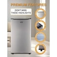thumbnail image 3 of GGTB 3.0 Cu.ft Compact Upright Freezer, Mini Freezer with Reversible Door & Removable Shelves, Adjustable Thermostat, Silver, 3 of 7
