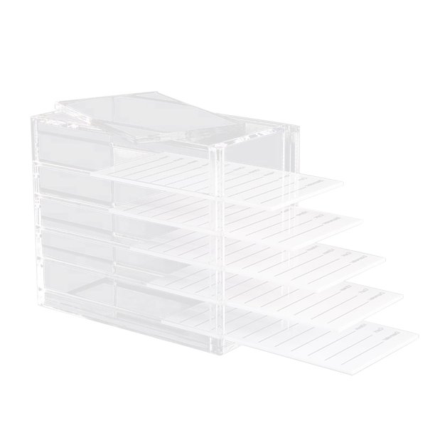 Caja De Almacenamiento De Pestañas De 5 Capas, Contenedor De Exhibición De Maquillaje, Soporte De Paleta De Pegamento Para Pestañas, Caja Transparente Para Injerto De Pestañas Minnieouse HA014512-00
