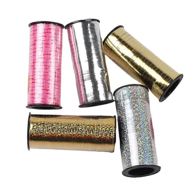 Curling Ribbons for Decoration 5 Rolls Shiny and Glossy Plastic Ribbon 100 Ya