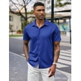 thumbnail image 3 of COOFANDY Men's Short Sleeve Wrinkle Free Dress Shirts Lightweight Stretch Shirts, 3 of 5