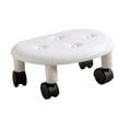 thumbnail image 4 of DOLITY Tabouret Roulant Robuste Repose-Pieds Petit Tabouret Mobile Mini Tabouret Blanc, 4 of 9
