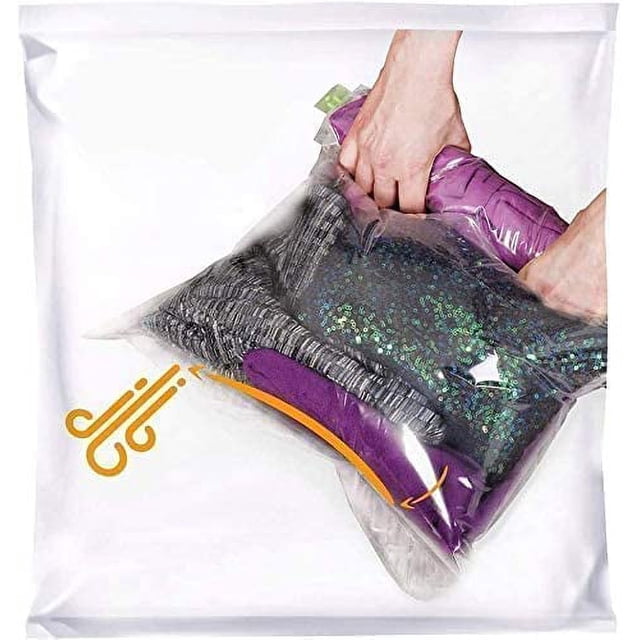 12 bolsas de compresión para viajes - Bolsas ahorradoras de espacio - Bolsas para empacar maletas - Bolsa de almacenamiento de viaje - Bolsas de vacío para ropa - Artículos esenciales de viaje - Bolsas espaciales para viajes, para almacenamiento ER