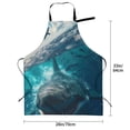 thumbnail image 2 of Kdxio Airplane Shark Apron with Pockets Adjustable Kitchen Aprons for Men Women Waterproof Aprons for Cooking,Drawing,Crafting, Baking Household Cleaning, 2 of 8