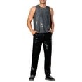 thumbnail image 2 of INSPIRE CHIC Sequins Tank Top for Men's Crew Neck Sleeveless Party Vests M Silver, 2 of 4