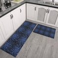 thumbnail image 2 of Dark Blue Christmas Snowflake Pattern Kitchen Rugs Sets Of 2,Anti Fatigue Kitchen Mat Rugs Non Slip Washable,Decorative Kitchen Floor Mats for Kitchen,Sink,Laundry,17"x30"+17"x47", 2 of 7