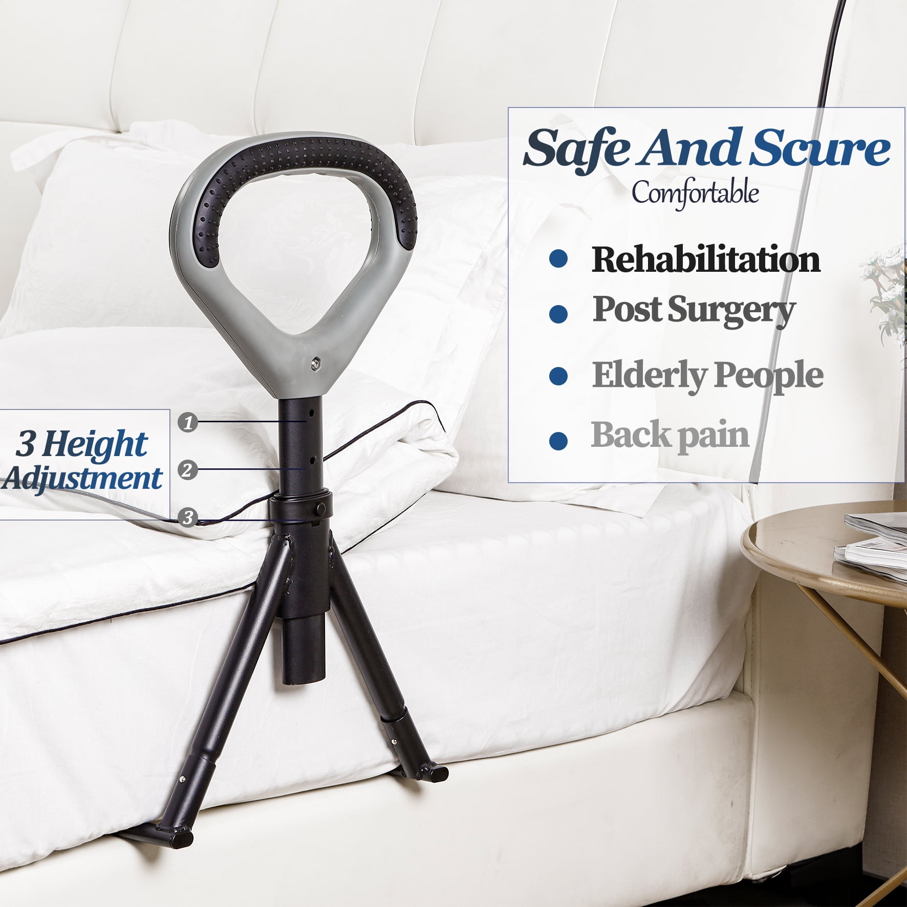 Buy EASACE Bed Assist Rail for Elderly Adjustable Height Bed Assist Bar