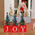 thumbnail image 4 of 3Pcs Artificial Mini Christmas Trees Christmas Tabletop Tree Mini Pine Tree Sisal Trees with Snow Wood Base Ornaments for Christmas Table Top Decor Winter Crafts A, 4 of 8