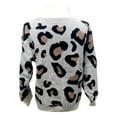 thumbnail image 4 of Lovskoo 2024 Sweaters for Women Turtleneck Lazy School Style Leopard Print Mock Neck Pullover Sweater Loose Long Sleeved Top Black, 4 of 4