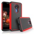 thumbnail image 1 of Étui Moto G7 Power, Étui Motorola Moto G7 Supra / G7 Optimo Maxx, Étui de Protection Tinysaturn Absorbant les Chocs [Rouge] Pare-Chocs en Caoutchouc Plastique Résistant aux Rayures avec Prise, Mignon, Robuste, Rigide, Étui de Téléphone, 1 of 7