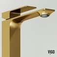 thumbnail image 4 of VIGO Dunn Single Handle Single-Hole Bathroom Vessel Faucet in Matte Brushed Gold, 4 of 13