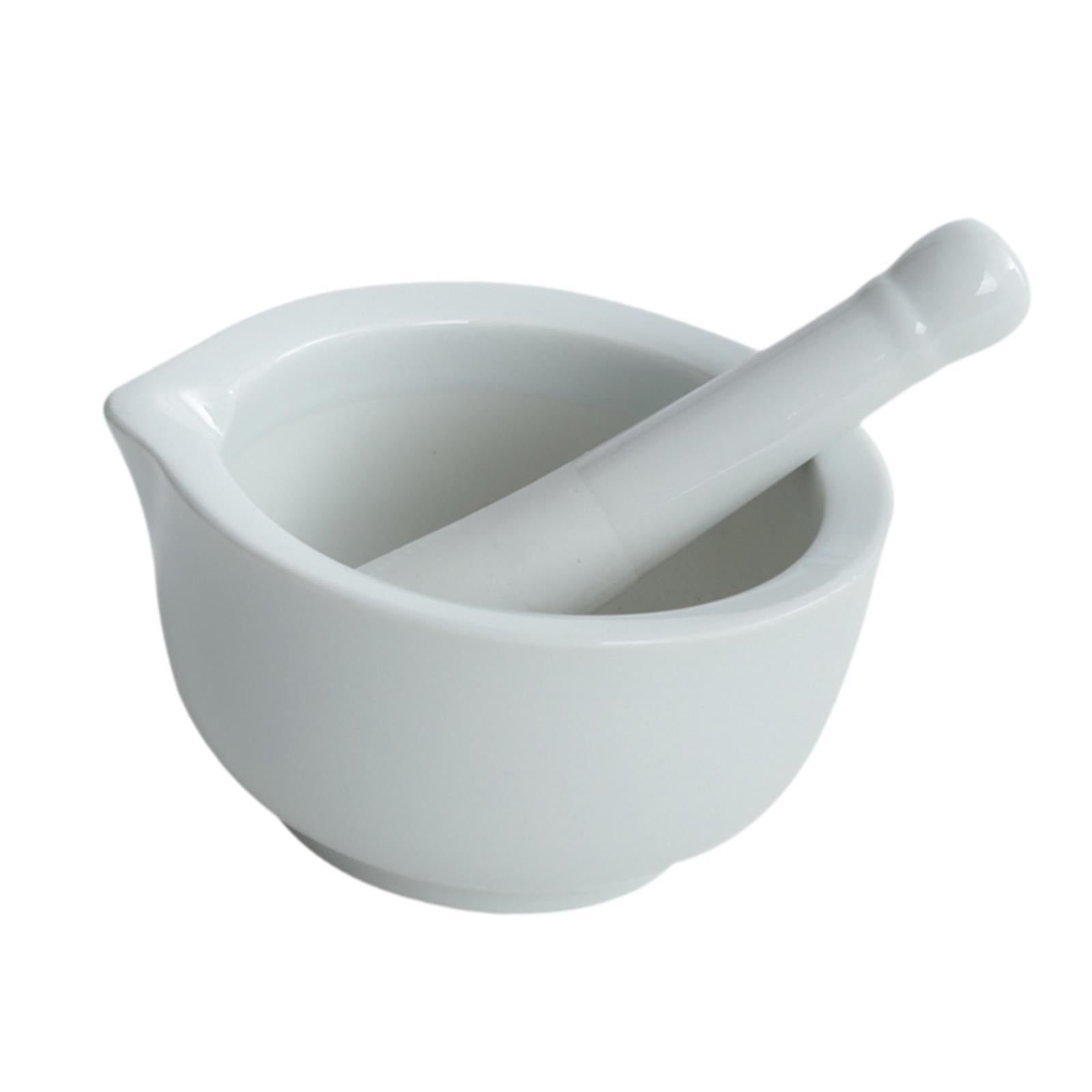 Fiocias Ceramic Grinding Bowl Easy Clean Kitchen Utensils Practical Baby Food Supplement White