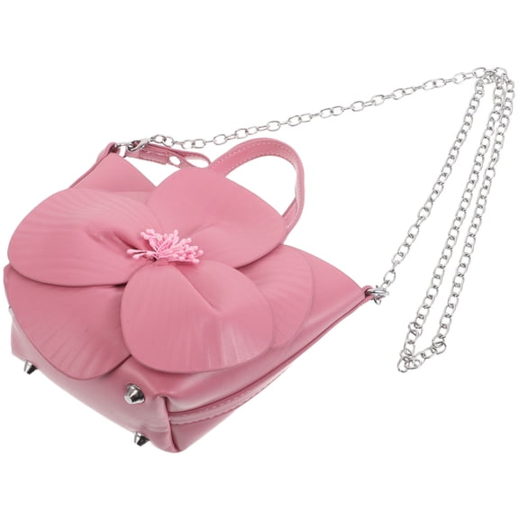 Homoyoyo Beach Handbag Pink PU 1Set Casual Tote Fashion Accessory For Women Evening Parties
