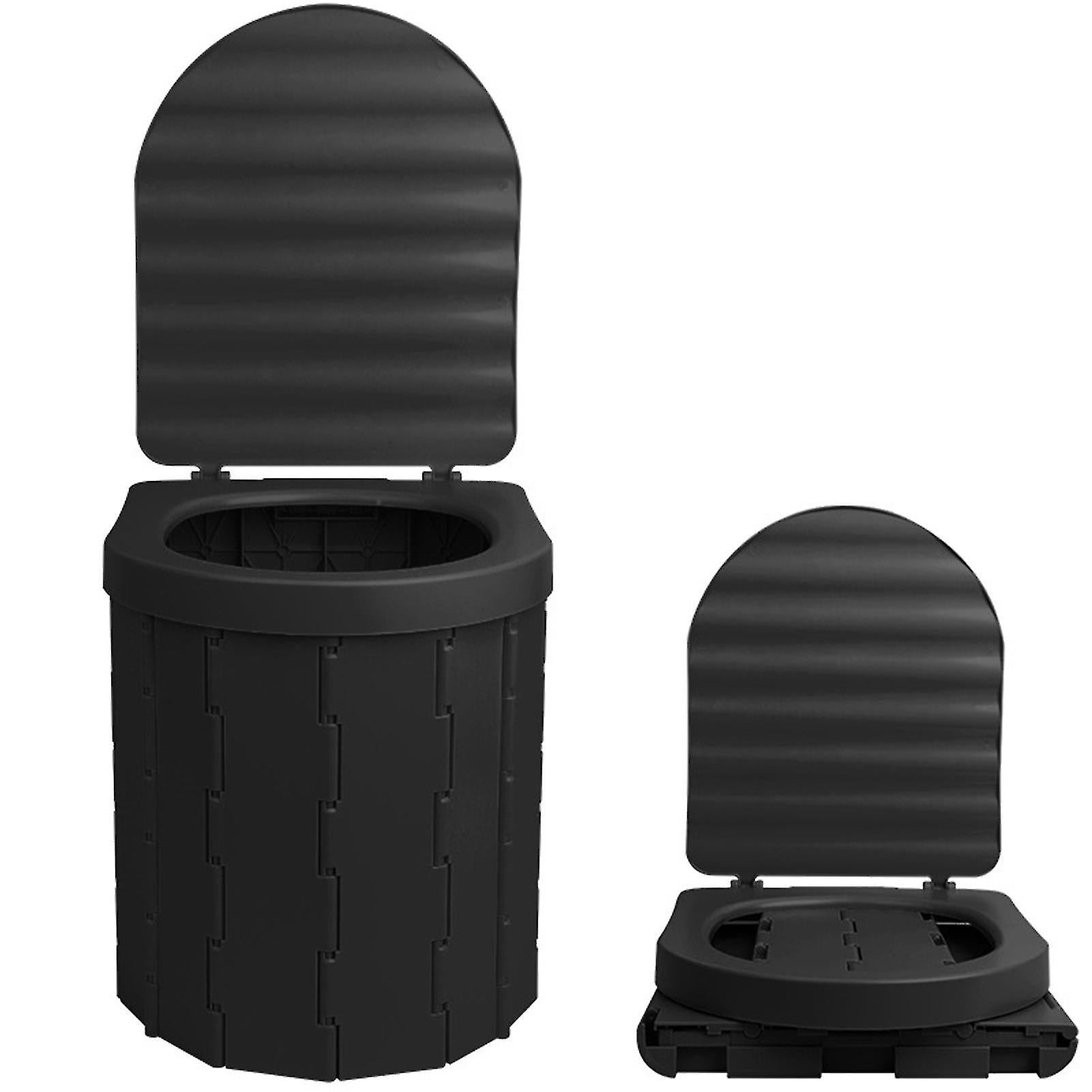 Toilette extérieur de camping avec couvercle - ERROLVES - Noir - WC