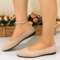 thumbnail image 4 of Wensltd Women Shoes Pointed Toe Shallow Mouth Dressy Work Shoes Business Casual Lightweight Flat Shoes, 4 of 9