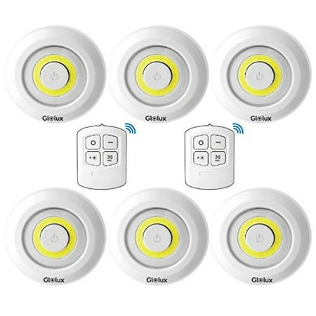 Glolux Ultra Bright 150 Lumen Cob Led Puck Lights With Remote Glolux Ultra Bright 150 Lumen Cob Led Puck Lights With Remote Control Under Cabinet Lighting Tap