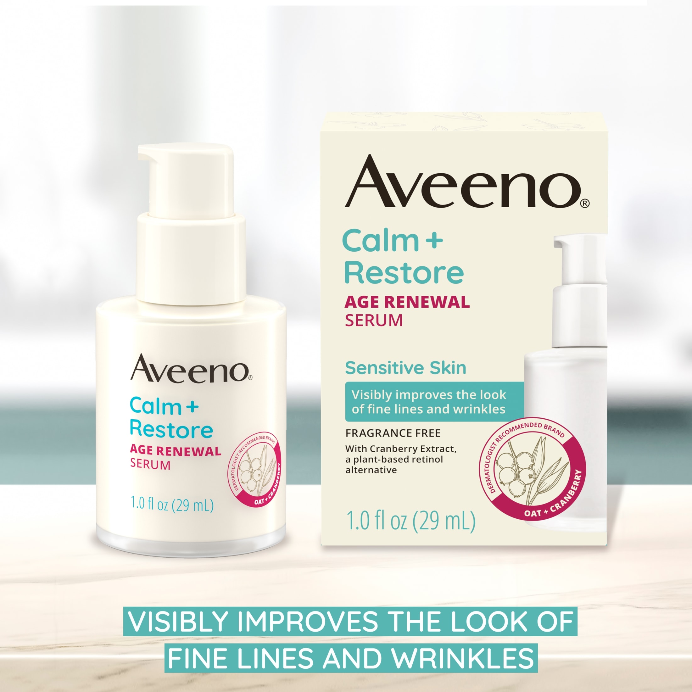 Aveeno Calm + Restore Age Renewal Anti-Aging Face Serum photo 2