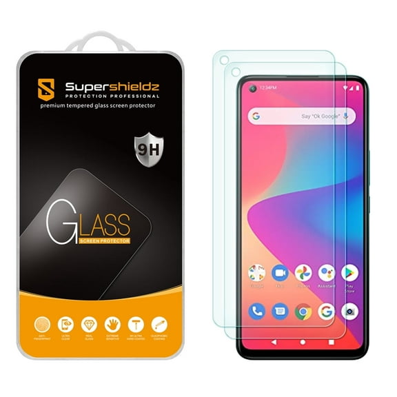[2-Pack] Supershieldz for BLU V91 Tempered Glass Screen Protector, Anti-Scratch, Anti-Fingerprint, Bubble Free