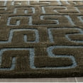 thumbnail image 6 of SAFAVIEH Soho Benson Geometric Wool Area Rug, Brown/Light Blue, 6' x 6' Round, 6 of 7