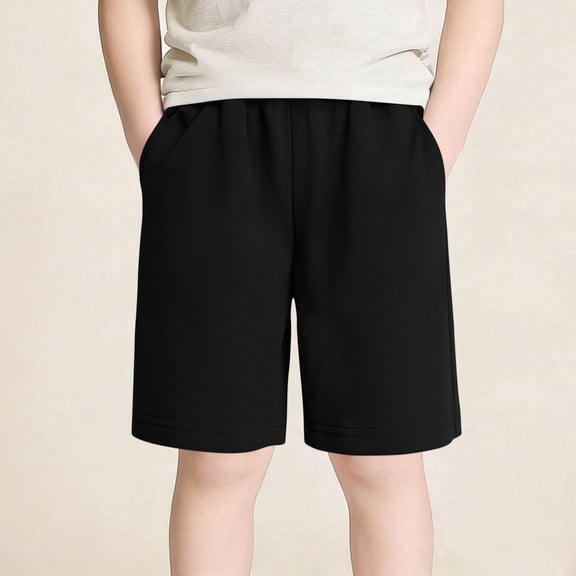 Juslio Boys Kids Elastic Waist Breathable Cotton Shorts Loose Casual Shorts Sizes 3-4