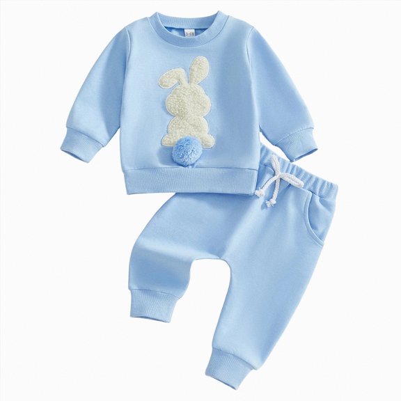 Sgkm Toddler Girl Outfits Baby Girl Easter Clothes Embroidery Long Sleeve Toddler Sweatshirt Clothes for Spring Everyday
