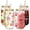 Canglass-Cherry-red-4, variant on Cherry-4 18oz Borosilicate Glass Tumblers with Lids and Straws Set of 4