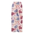 thumbnail image 6 of Women's Fashion Pocket Valentine's Day Print Stretch Adjustable Drawstring Wide Leg Pants, Elastic Waist Holiday Pants, Casual Lounge Wear for Women,Pink,2XL, 6 of 6