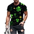 thumbnail image 2 of Blmnix St. Patrick Mens Shirt Graphic Tees Funny Shirts Pullover Tshirt Short Sleeve Yellow Crew Neck Casual Shirts for Men,L, 2 of 5