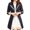 Black, variant on Winter Coats for Women Trendy Fashion Women Winter Autume Buttons Back Bow Bandgae Windbreaker Jacket Coat Top