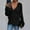 Black, variant on Deep V-Neck Sweaters for Women Women Fashion Solid Color Long Cross Loose Sleeve Knit Sweater Coat Fall Fashion 2023 Dark Blue