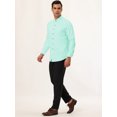 thumbnail image 4 of Camisa de vestir de manga larga con botones de color liso para hombre de negocios Menta verde M Unique Bargains Camisa, 4 of 6