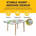 thumbnail image 4 of Blue Balls Table Cloths for 3 Foot Rectangle Tables, Baseball Tennis Basketball Football Patio Waterproof Elastic Fitted Tablecloths, Washable Rectangular Table Cover for Camping, 4 of 8